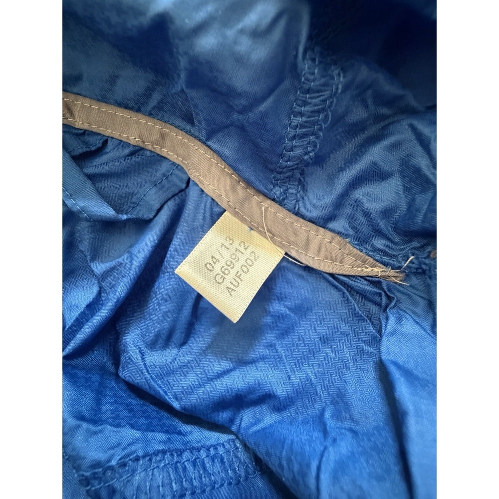 Adidas Men's Windbreaker Jacket Pullover Blue 1/4 Zip Hoodie Drawstring XL  Y2K - Picture 6 of 8